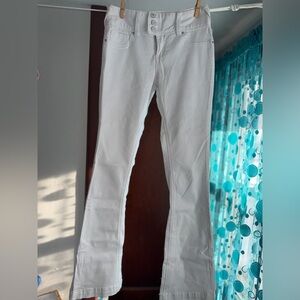 Amethyst Jeans Women's Flare White Denim